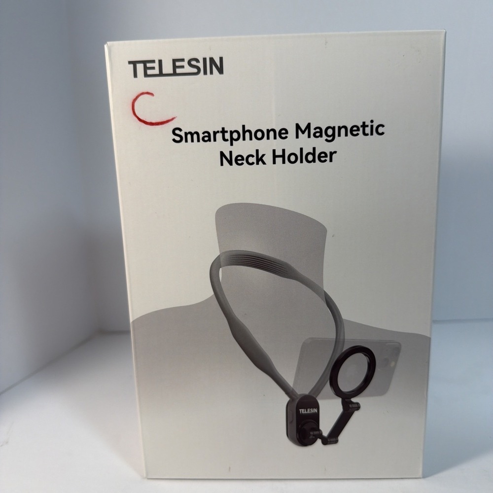 TELESIN Silicone Smartphone Magnetic Neck Holder NIB- Model No. MNM-001-B